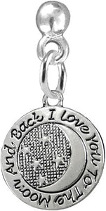 I Love You To The Moon And Back Post Earring Hypoallergenic-Safe, Nickel, Lead & Cadmium Free