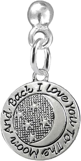 I Love You To The Moon And Back Post Earring Hypoallergenic-Safe, Nickel, Lead & Cadmium Free