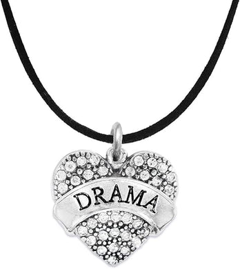 Drama Crystal Heart Hypoallergenic Necklace. Nickle and Lead Free!