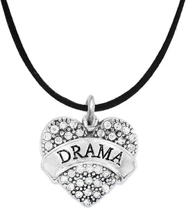 Drama Crystal Heart Hypoallergenic Necklace. Nickle and Lead Free!