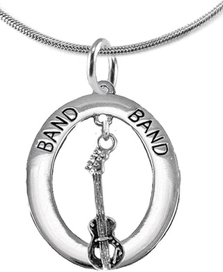 Electric Bass Guitar, Hypoallergenic Adjustable Necklace, Safe-Nickel, Lead And Cadmium Free