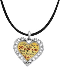 Memaw Heart Charm Necklace Hypoallergenic, Adjustable, Safe, Nickel, Lead & Cadmium Free!