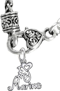Marine, I Love My Marine, Necklace Hypoallergenic, Safe-Nickel, Lead, Cadmium Free