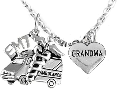 EMT, Grandma Adjustable Necklace, Hypoallergenic, Safe-Nickel, Lead, Cadmium Free