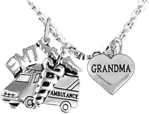 EMT, Grandma Adjustable Necklace, Hypoallergenic, Safe-Nickel, Lead, Cadmium Free
