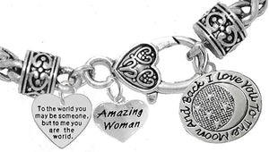 Mother's Day Jewelry, Mom, Jewelry, Grandma Jewelry, "Amazing Women" Bracelet, Hypoallergenic, Safe-Nickel, Lead, Free