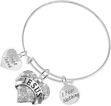 Christian 3 Charm Adjustable Bracelet Hypoallergenic, Safe-Nickel, Lead, Free