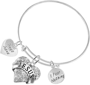 Christian 3 Charm Adjustable Bracelet Hypoallergenic, Safe-Nickel, Lead, Free