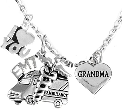 EMT, Grandma Adjustable Necklace, Hypoallergenic, Safe-Nickel, Lead, Cadmium Free