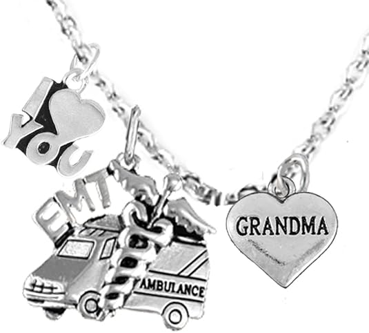 EMT, Grandma Adjustable Necklace, Hypoallergenic, Safe-Nickel, Lead, Cadmium Free