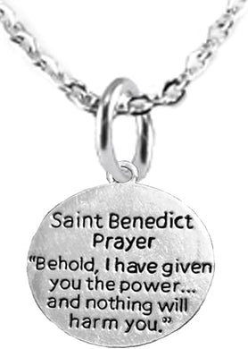 Saint Benedict Protective Charm, and Prayer, Protect Me from Harm, from Evil, from The Devil. Nickle, Lead Cadmium Free