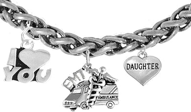 EMT, Daughter Wheat Chain Bracelet, Hypoallergenic, Safe-Nickel, Lead, Cadmium Free