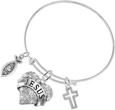 Christian 3 Charm Adjustable Bracelet Hypoallergenic, Safe-Nickel, Lead, Free