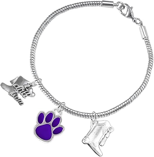 The, Drill Team Jewelry Purple Paw Hypoallergenic Adjustable, Safe-Nickel, Lead Free