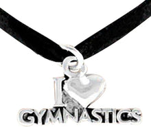 I Love Gymnastics Necklace, Adjustable, Hypoallergenic, Nickel, Lead & Cadmium Free!