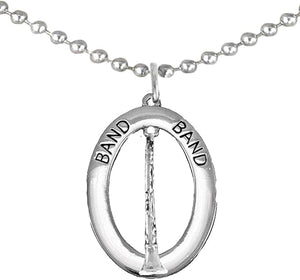 Band Clairinet Hypoallergenic Adjustable Necklace, Safe-Nickel, Lead Free