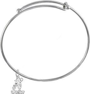 Navy, I Love My Sailor, Adjustable Bracelet Hypoallergenic, Safe-Nickel, Lead, Cadmium Free