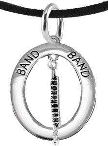 Orchestra-Band Flute Player Hypoallergenic Adjustable Necklace, Safe-Nickel, Lead Free