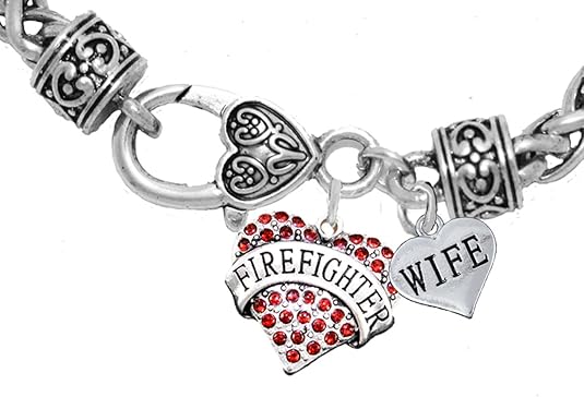 Firefighter Wife Bracelet, Hypoallergenic, Safe-Nickel, Lead, Cadmium Free
