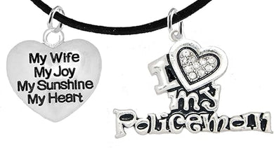 Policeman's, I Love My Policeman, My Wife, My Joy, Hypoallergenic, Safe-Nickel, Lead, Free