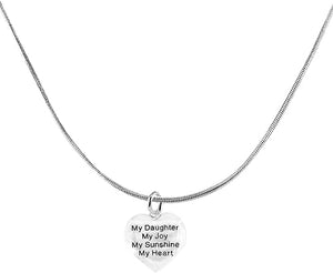 Message Jewelry, My Daughter, My Joy, My Sunshine, My Heart, Adjustable Necklace, Hypoallergenic, Safe-Nickel, Lead, Free