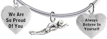We are So Proud of You, Swimming 3 Charm Adjustable Bracelet, Hypoallergenic, Safe-Nickel Free, No Poisonous Lead Or Cadmium