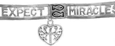 Expect Miracles, The Original Hypoallergenic, Safe-Nickel, Lead, Cadmium Free, Adjustable Stretch Bracelet