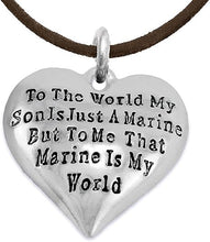 Marine Mom, My Son, is My World Bracelet, Hypoallergenic, Safe- Nickel, Lead and Cadmium Free