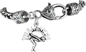 Swimming Team Mom Bracelet Hypoallergenic, Safe-Nickel, Lead & Cadmium Free!