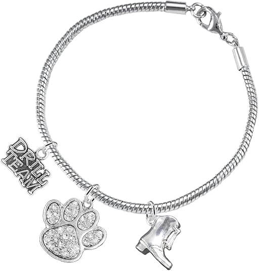 The, Drill Team Jewelry Crystal Paw Hypoallergenic Adjustable, Safe-Nickel, Lead Free