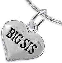 Big Sis Heart Charm Necklace Hypoallergenic, Adjustable, Safe, Nickel, Lead & Cadmium Free!