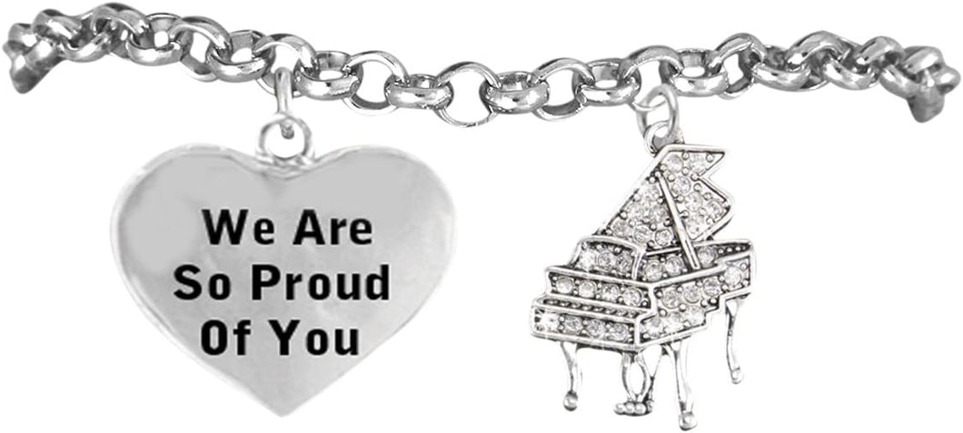The, Crystal Piano, We are So Proud of You Hypoallergenic Adjustable Bracelet, Safe-Nickel, Lead Free