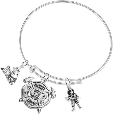 Fire Rescue Firefighter, Adjustable Bracelet, Safe-Nickel, Lead, and Cadmium Free!