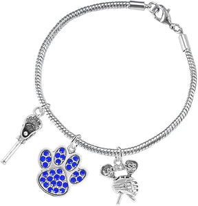 Lacrosse Jewelry, Blue Crystal Paw Jewelry, Hypoallergenic Safe-Nickel, Lead and Cadmium Free!