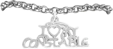 Constable I Love My Constable Constables Wife Hypoallergenic Adjustable Bracelet Nickle, Lead Free