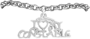 Constable I Love My Constable Constables Wife Hypoallergenic Adjustable Bracelet Nickle, Lead Free