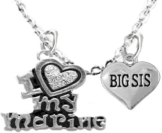Marine Big Sis, Adult Adjustable Necklace, Hypoallergenic, Safe-Nickel, Lead, Free