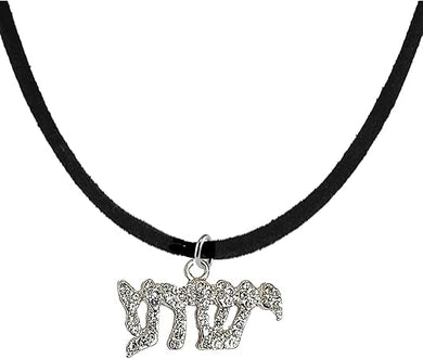 Messianic Christian Austrian Cut Crystal Yeshua On A Silvertone Adjustable Suede Necklace. If you do not believe that this jewelry is beautiful when you receive it, simply return it for a full refund, Large, Silver, Carnelian