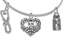 Nurse RN, Add-A-Charm Bracelet, Hypoallergenic, Safe-Nickel, Lead, Free