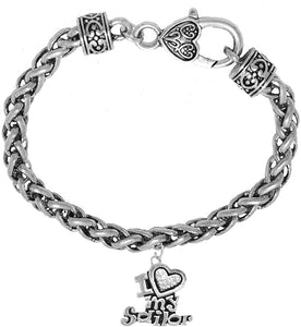 Navy, I Love My Sailor, Crystal Heart, Bracelet, Hypoallergenic, Safe-Nickel, Lead, Free