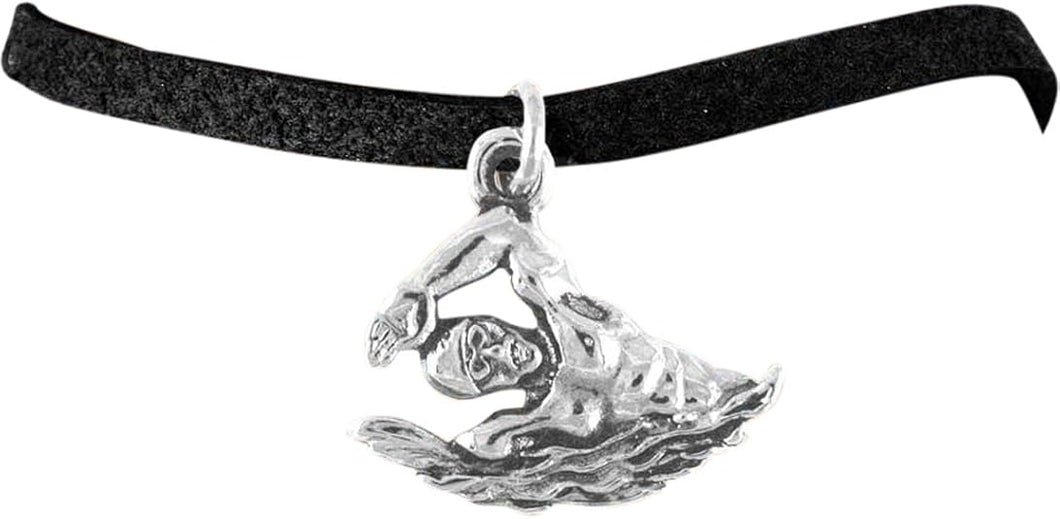 Male Swimmer Charm Bracelet Hypoallergenic, Adjustable Safe-Nickel, Lead & Cadmium Free!
