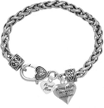 Army, Proud Mom, My Son is My Hero Bracelet, Hypoallergenic, Safe-Nickel, Lead, Cadmium Free