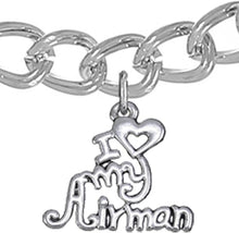 Air Force, I Love My Airman, Bracelet Hypoallergenic, Safe-Nickel, Lead, Cadmium Free