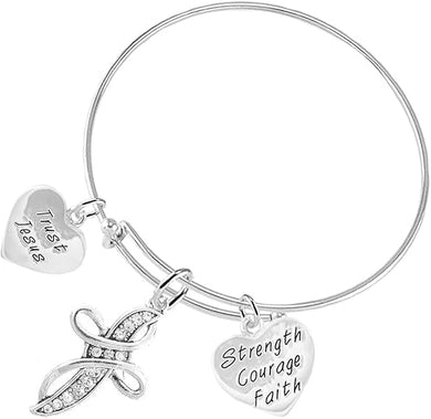 Christian 3 Charm Adjustable Bracelet Hypoallergenic, Safe-Nickel, Lead, Free