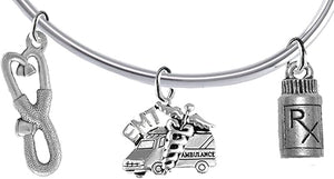 EMT, Paramedic, Add-A-Charm Bracelet, Hypoallergenic, Safe-Nickel, Lead, Free