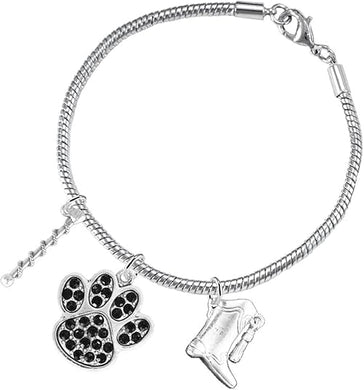 The, Majorette Jewelry Black Crystal Paw Hypoallergenic Adjustable, Safe-Nickel, Lead Free