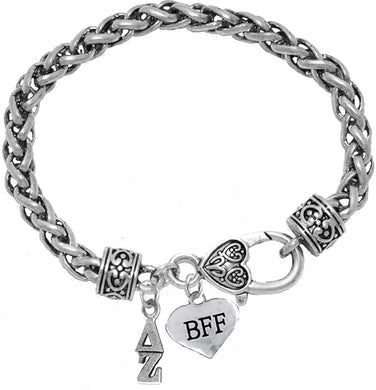 CardinaliJewelry Delta Zeta, Best Friends Forever, Authorized Sorority Jewelry Manufacturer, Antique Wheat Chain Bracelet, Hypoallergenic- Safe, No Nickel, No Lead, and No Poisonous Cadmium