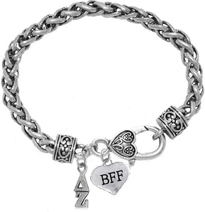 CardinaliJewelry Delta Zeta, Best Friends Forever, Authorized Sorority Jewelry Manufacturer, Antique Wheat Chain Bracelet, Hypoallergenic- Safe, No Nickel, No Lead, and No Poisonous Cadmium