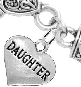 Daughter Heart Charm Bracelet Hypoallergenic, Safe, Nickel, Lead & Cadmium Free!