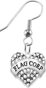 Flag Corp Crystal Heart Earrings, Safe-Hypoallergenic, Nickel, Lead & Cadmium Free!